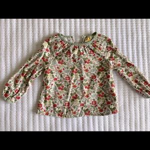 Boden Toddler Floral Long Sleeve Top 2-3T